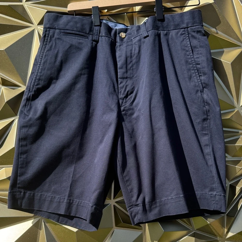 Polo by‎ Ralph Lauren Navy Flat-Front Men’s Shorts